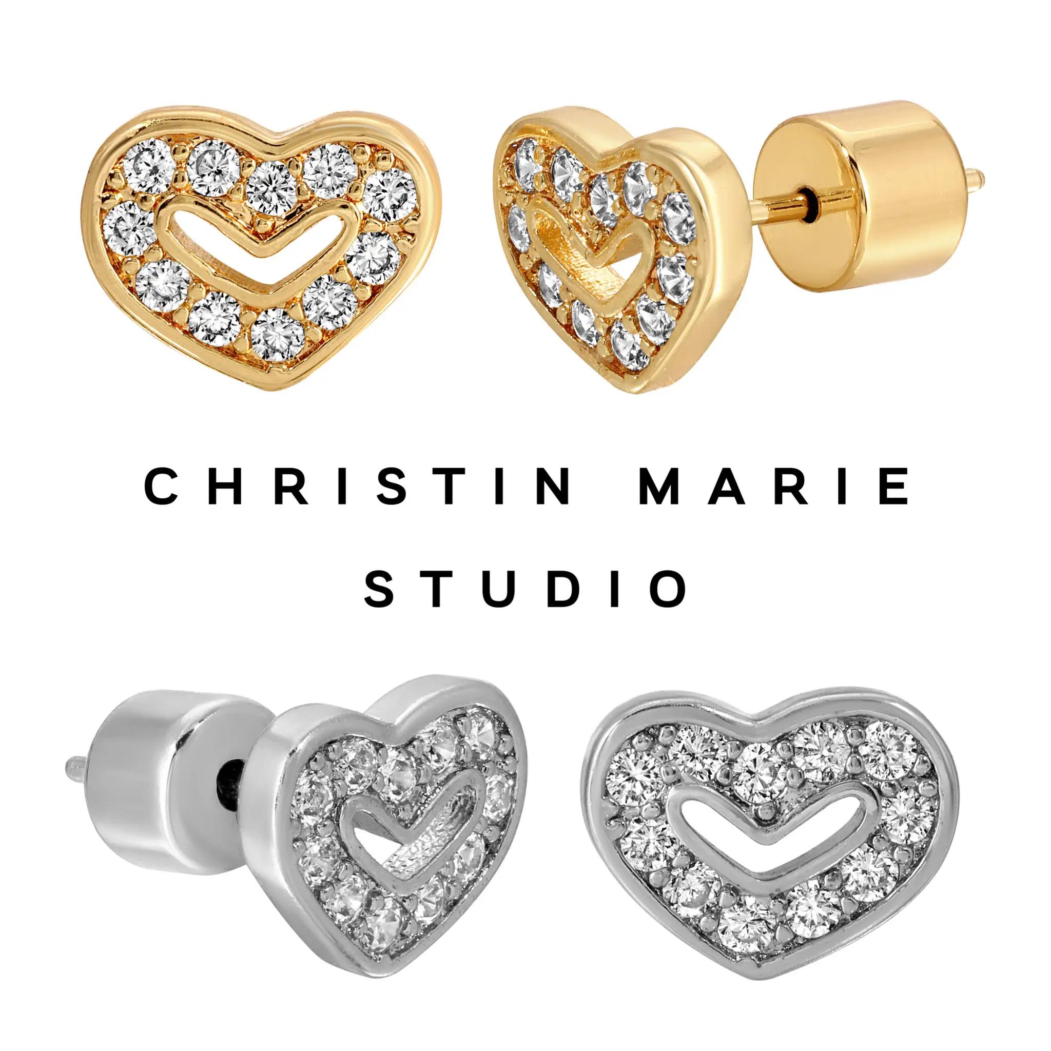 Open Heart Earrings
