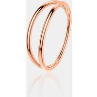 20G Double Hoop Hinged Segment Nose Ring - Rose Gold / 7mm