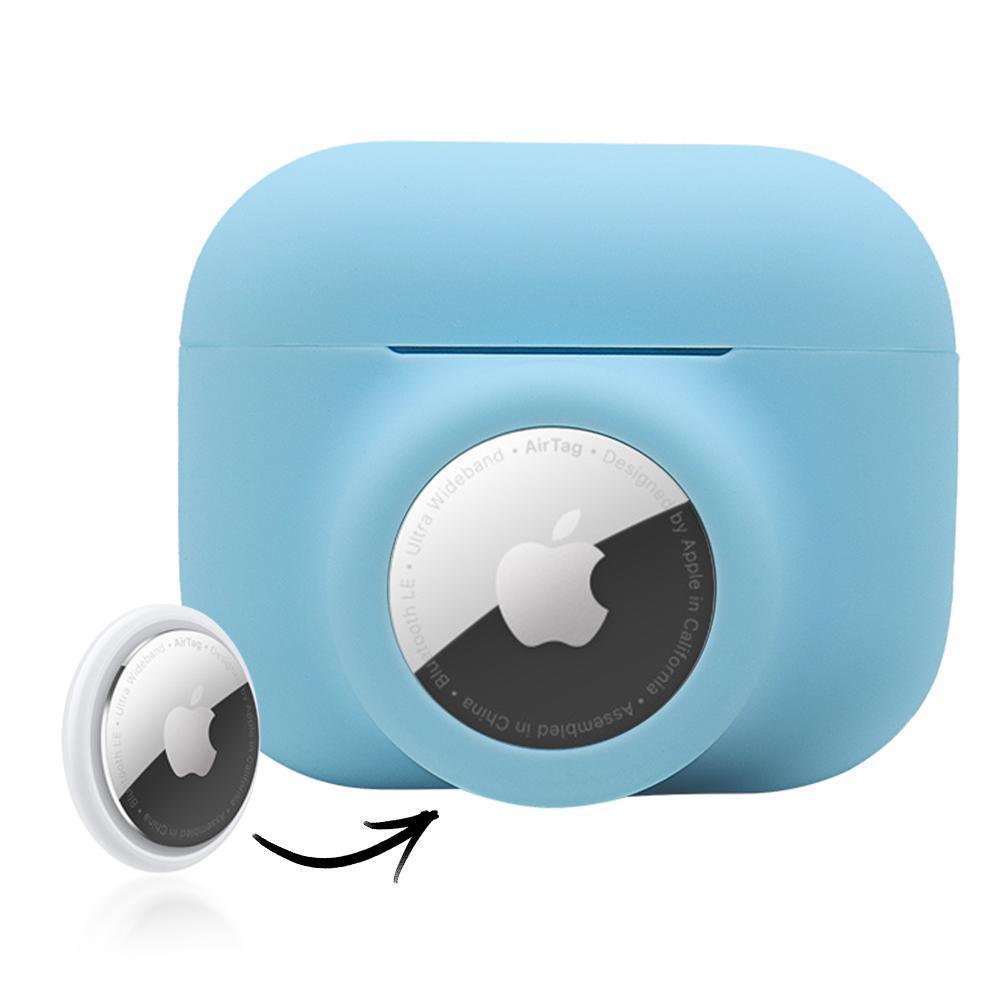 Airpod Case With Airtag Holder Protective Cover Silicone 2in1 9 Colors