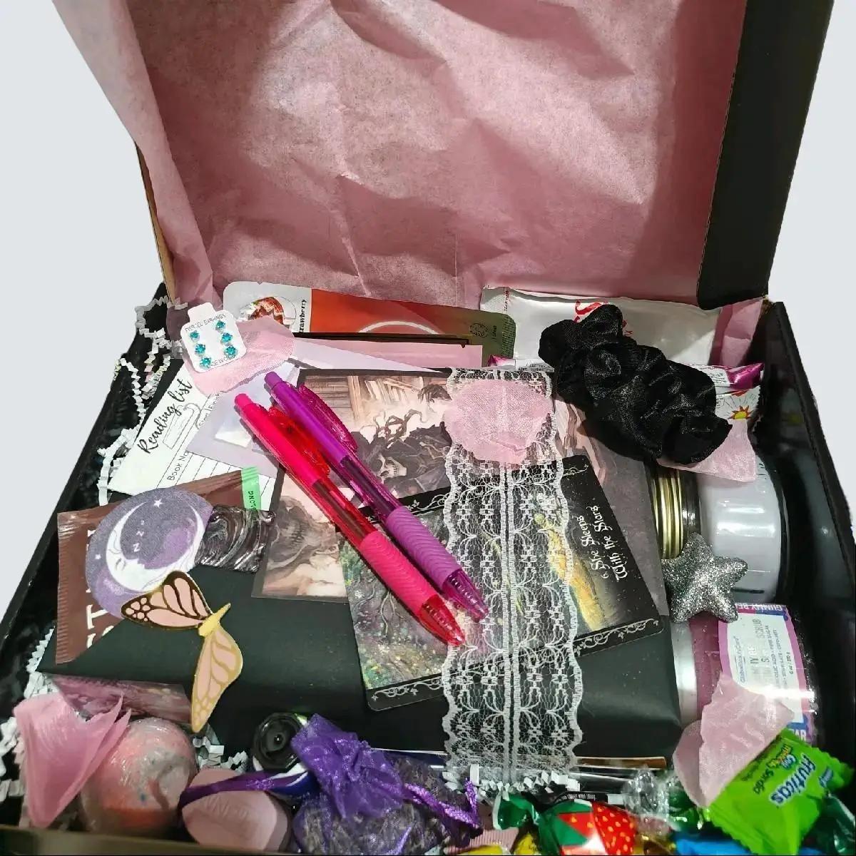 FULL SERIES BOOK SET BDWAB- LIMITED QUANTITY!! HOMEMADE BOOKISH GIFT SET WITH TOTE Flowers Pink Cups Books Box Gift Box