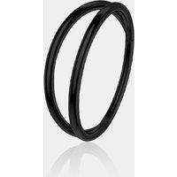20G Double Hoop Hinged Segment Nose Ring - Black / 8mm
