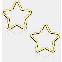 2PCS Titanium Star Seamless Nose Ring - Gold / 10mm