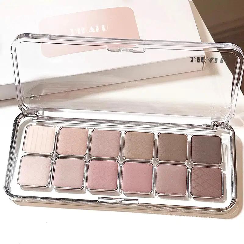 12 Colors Matte Eyeshadow Palette, Matte Eyeshadow Makeup Product, Highly Pigmented Warm Neutrals Eyeshadow Shades Blendable Eyeshadow Powder, Summer