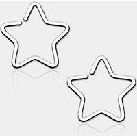 2PCS Titanium Star Seamless Nose Ring - Silver / 12mm