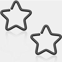 2PCS Titanium Star Seamless Nose Ring - Black / 12mm