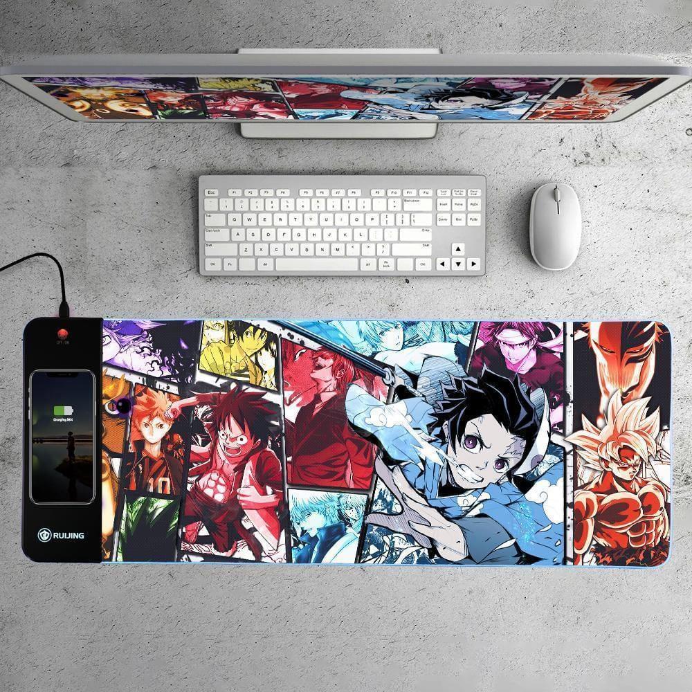 Cartoon Mouse Pad For Gamers Wireless Charging Mousepad Gifts For Him