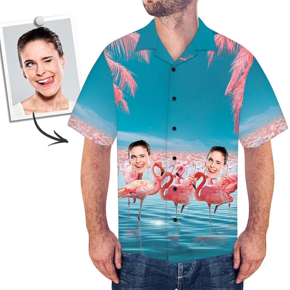 Custom Hawaiian Shirt Gift - Flamingo & Sea