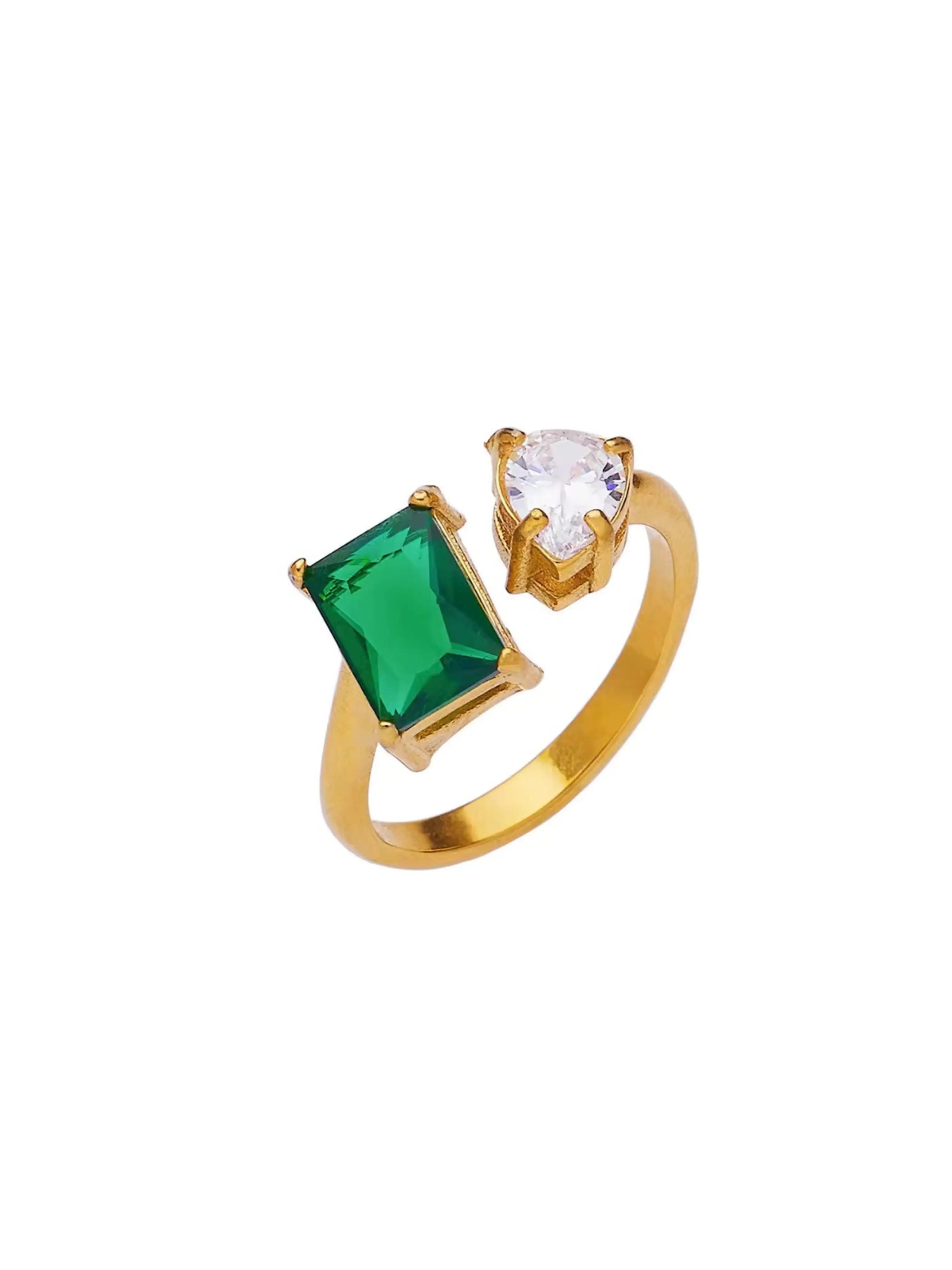 Kylie Emerald Ring - women's Emerald Cut Engagement Ring