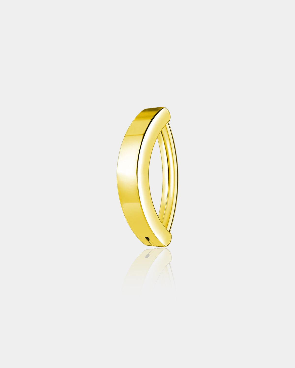 Curved Clicker Belly Ring - Gold