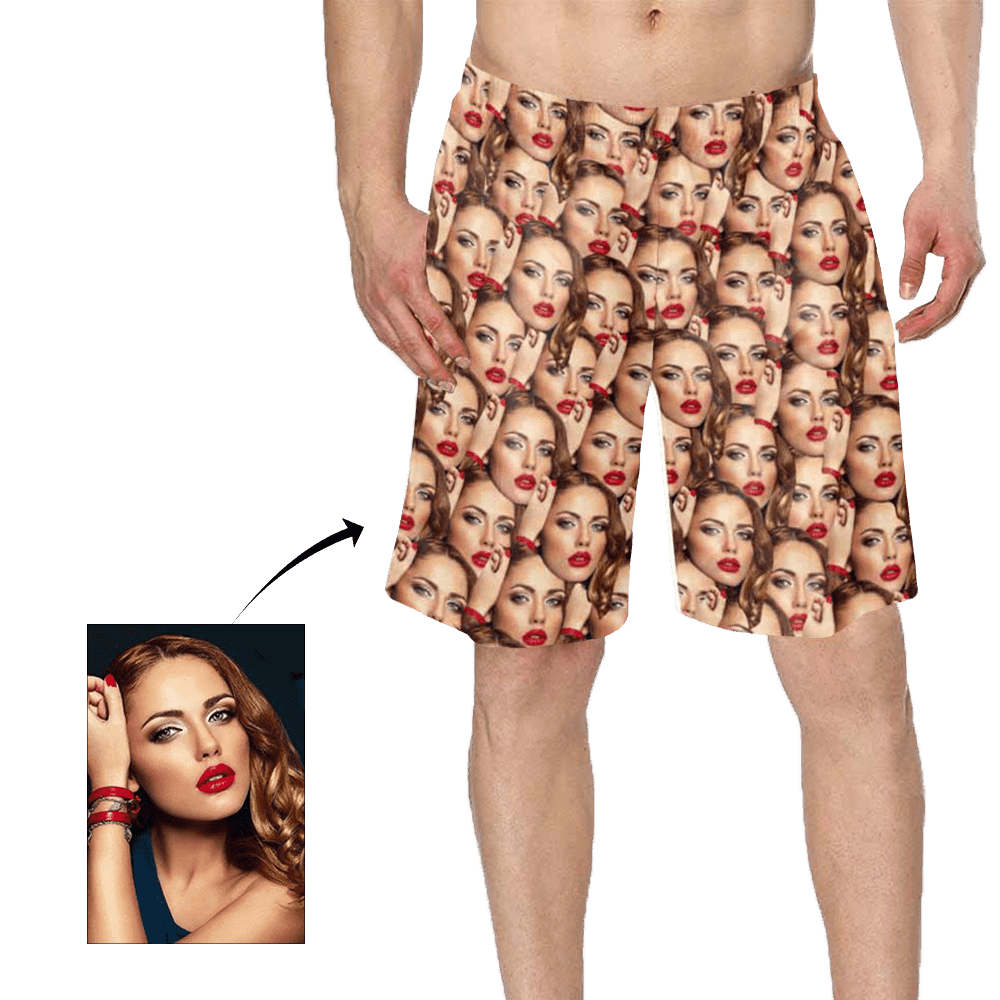 Personalized Swim Trunks Photo Swim Trunks Girlfriend Face Gifts