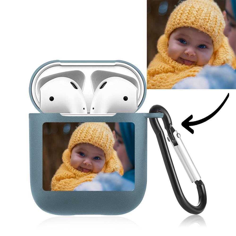 Custom Photo Airpods Case Earphone Case Blue