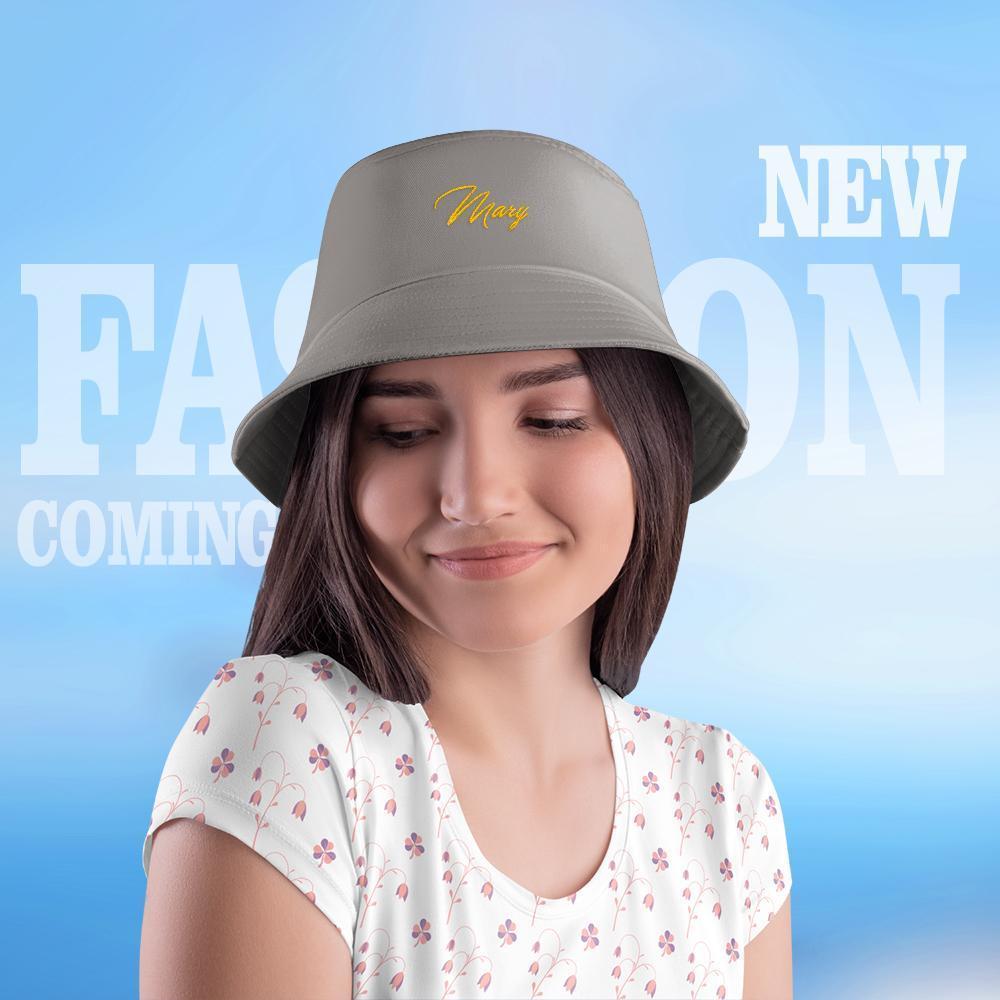 Personalized Bucket Hat Embroidered Name Summer Gifts 9 Colors