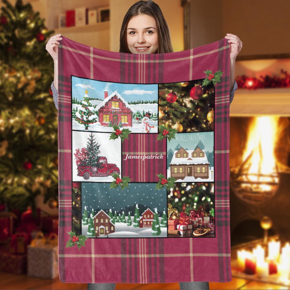 Personalized Christmas Blanket Christmas Presents for Boyfriend