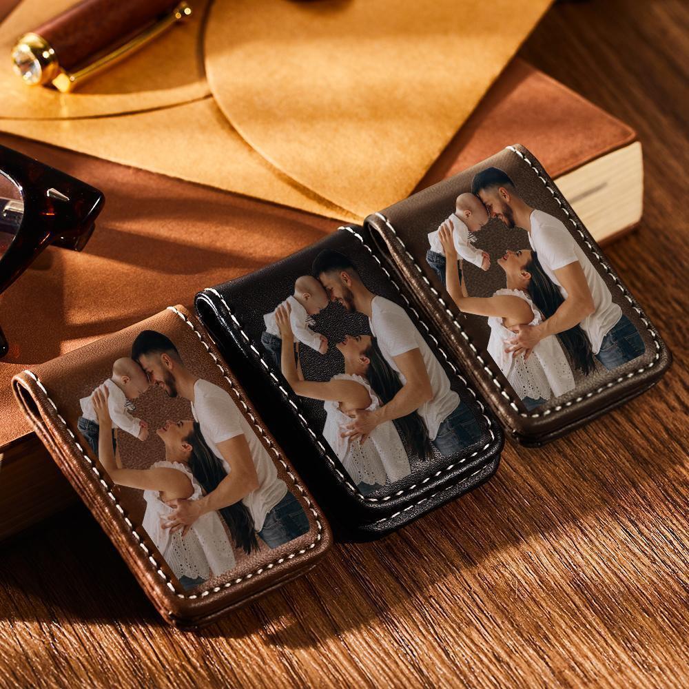 Personalized Photo Money Clip Magnetic Clip Leather Gifts For Boyfriend