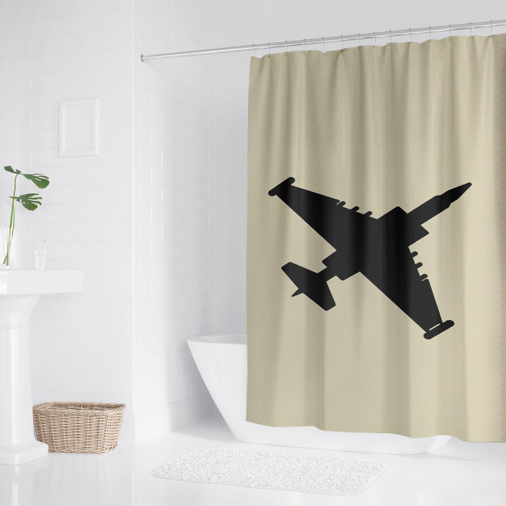 Photo Waterproof Shower Curtain For Airplane