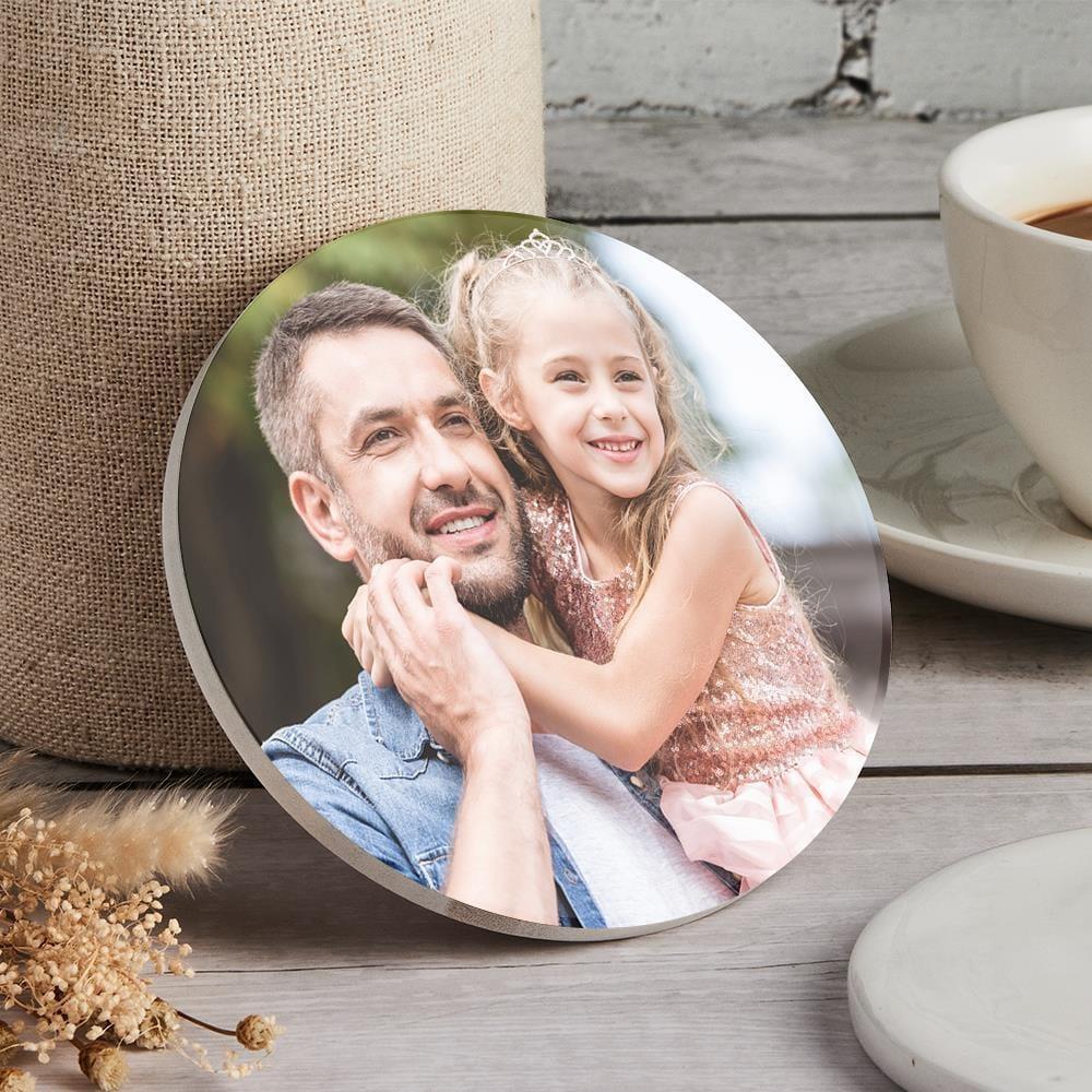 Daddy Gift Custom Photo Coaster Gift For Father