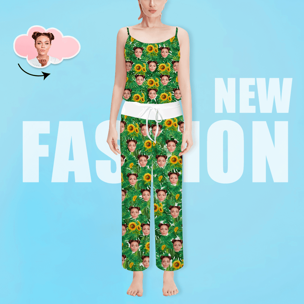 Custom Face Pajamas Custom PJ Sets Photo Nightwear Christmas Gifts For Girlfriend