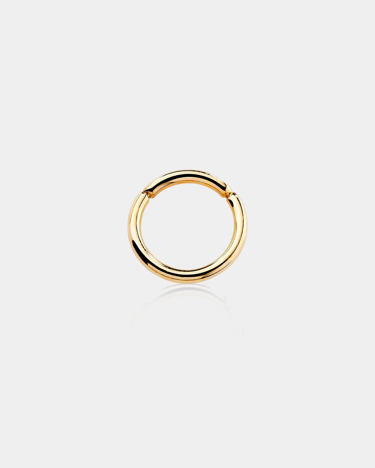 14K Gold Hinged Hoop Cartilage Earring - 10mm