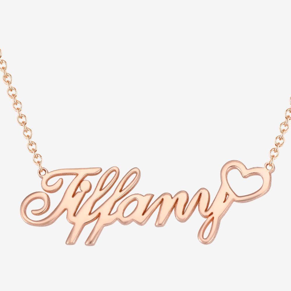 Custom Name Necklace with Little Heart Gifts for Her