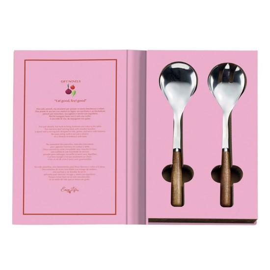 Gift set of 2 tablespoons for serving salad, stainless steel - Easy Li