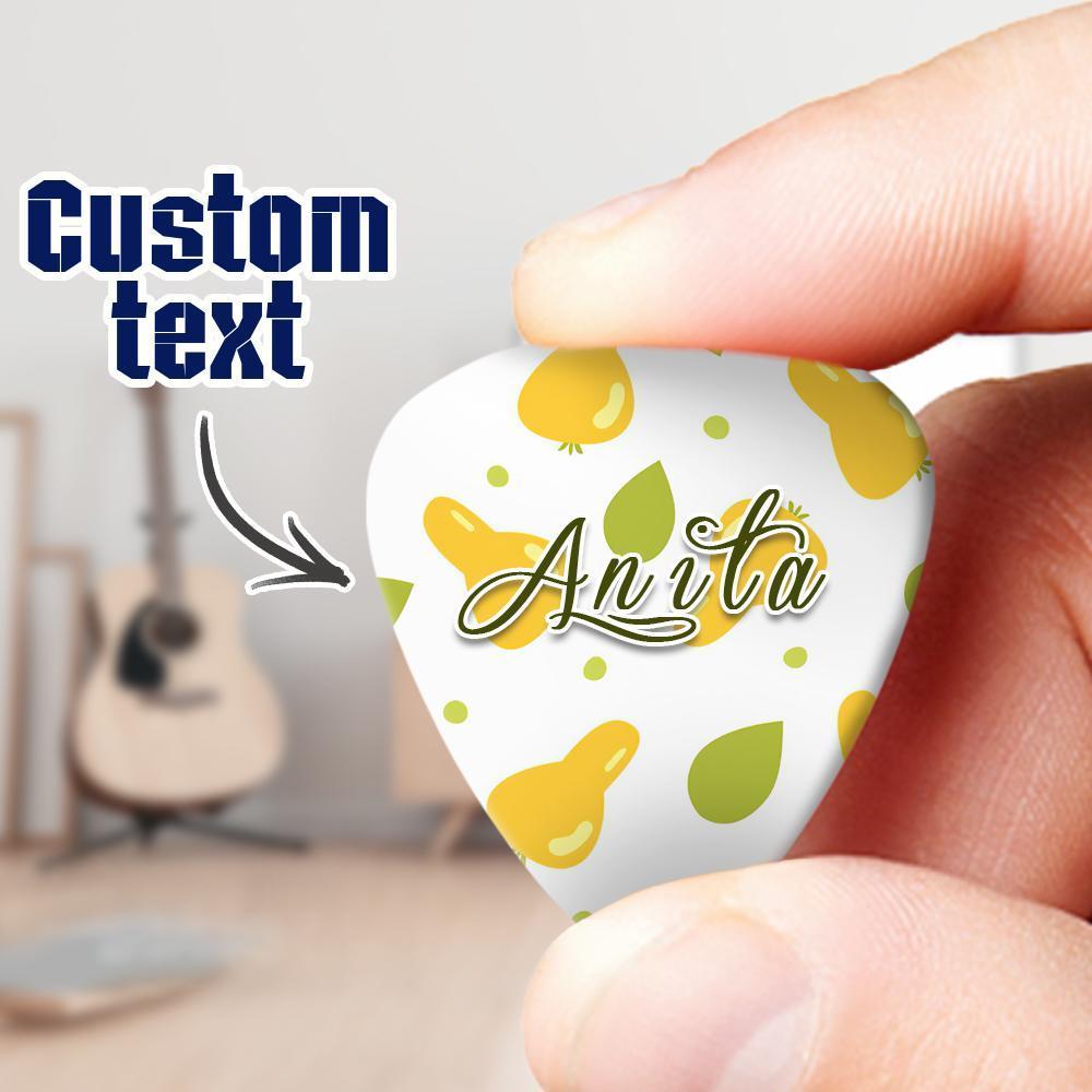 Pear Gift Personalized Guitar Pick Gift For Music Lovers - 6pcs