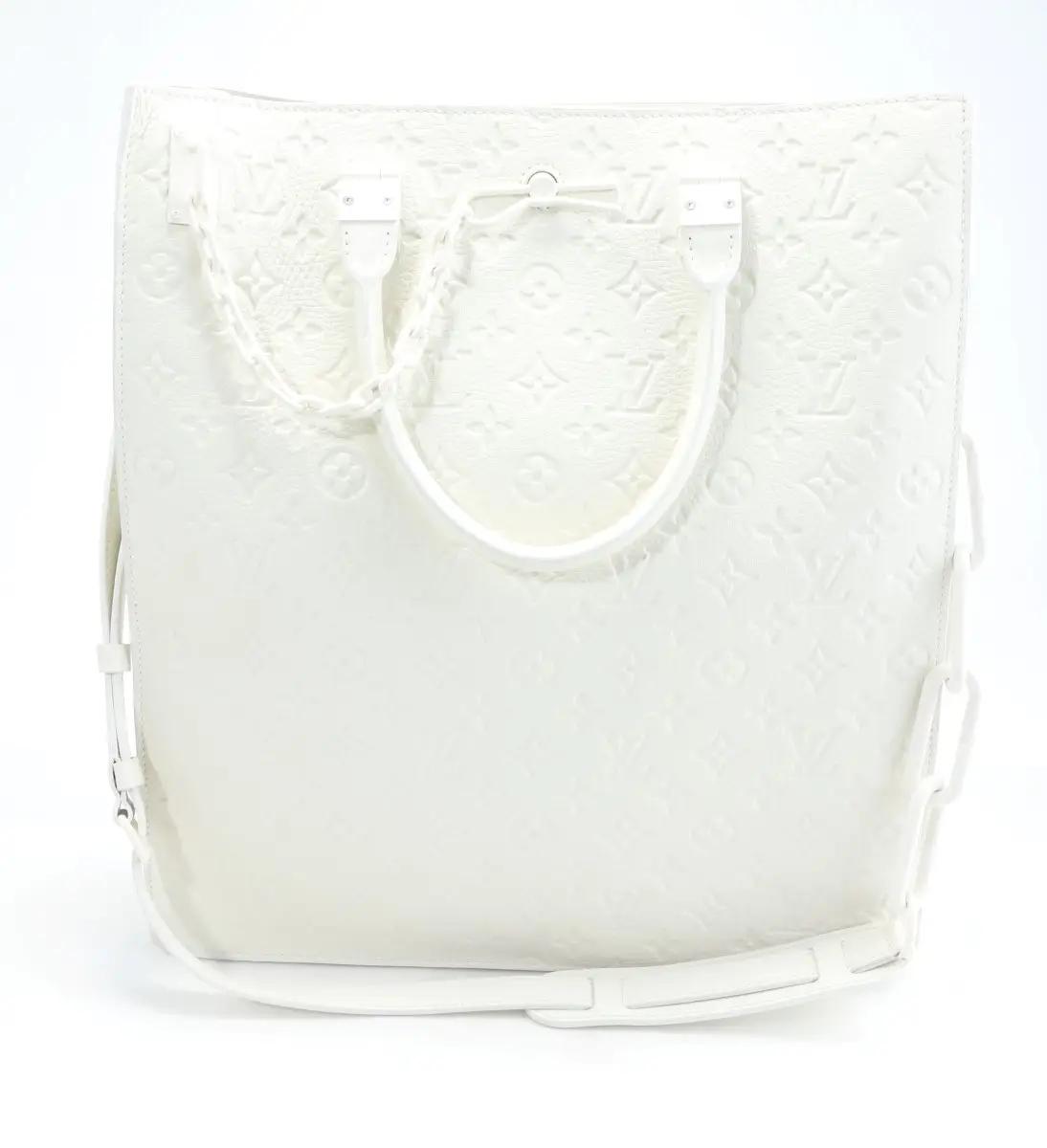 Pre-owned Louis Vuitton Leather tote bags Sac Plat Bag Monogram Taurillon Tote Bag
