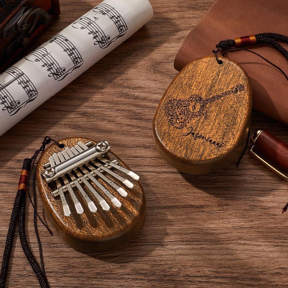 Custom Kalimba Thumb Piano With Tunning Hammer Christmas Gifts for Children Guitar 8 Keys