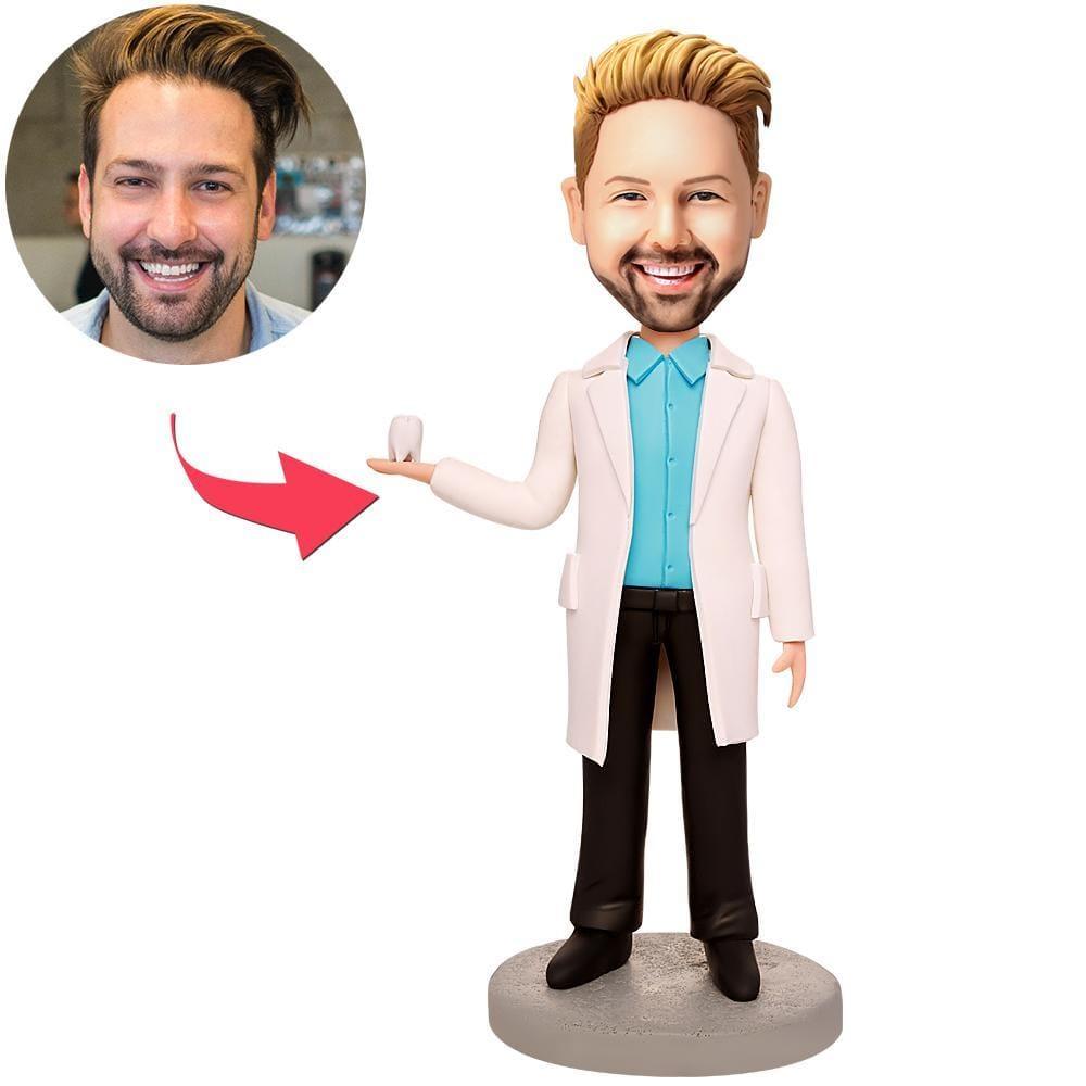 Custom Bobblehead Male Dentist With Engraved Text Unique Gifts