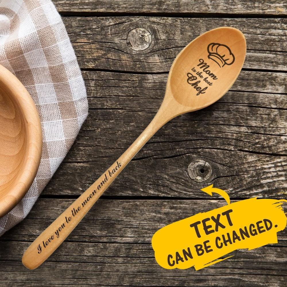 Custom Wooden Spoon Housewarming Gifts Mom Gifts Name Engraved Kitchen Utensils