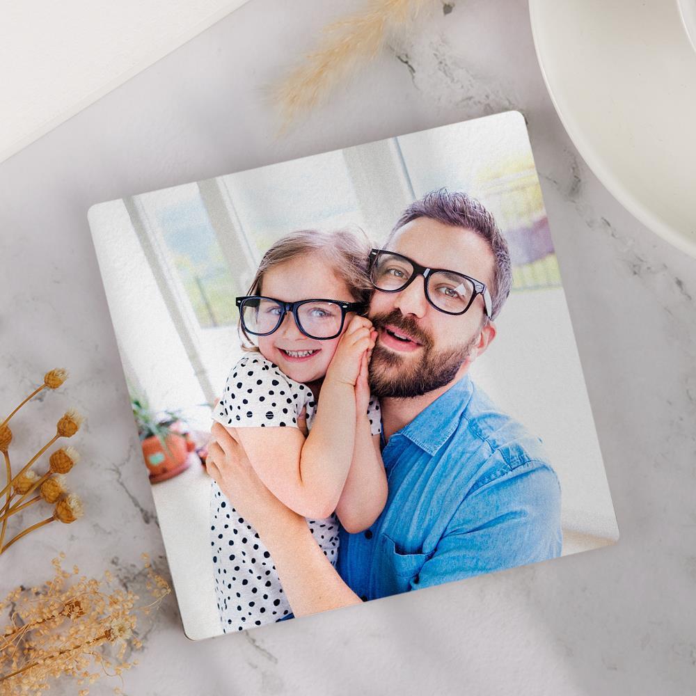 Father's Day Gifts Custom Photo Coaster - Square