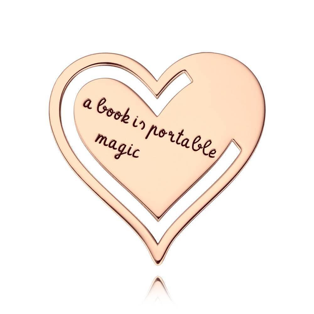 Personalized Bookmark Engraved Heart shaped Bookmark Gifts for Friends