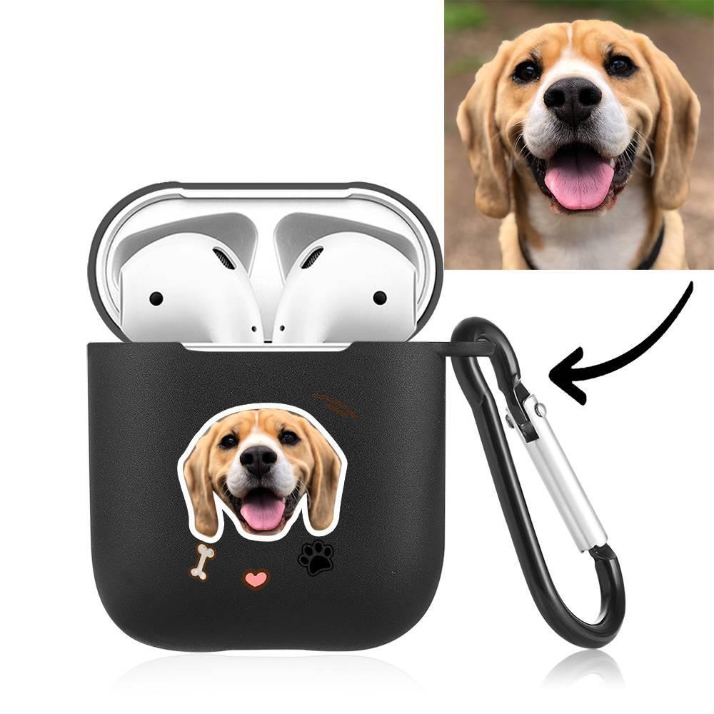 Custom Photo Earphone Case for AirPods Cute Dogs Black - Avatar