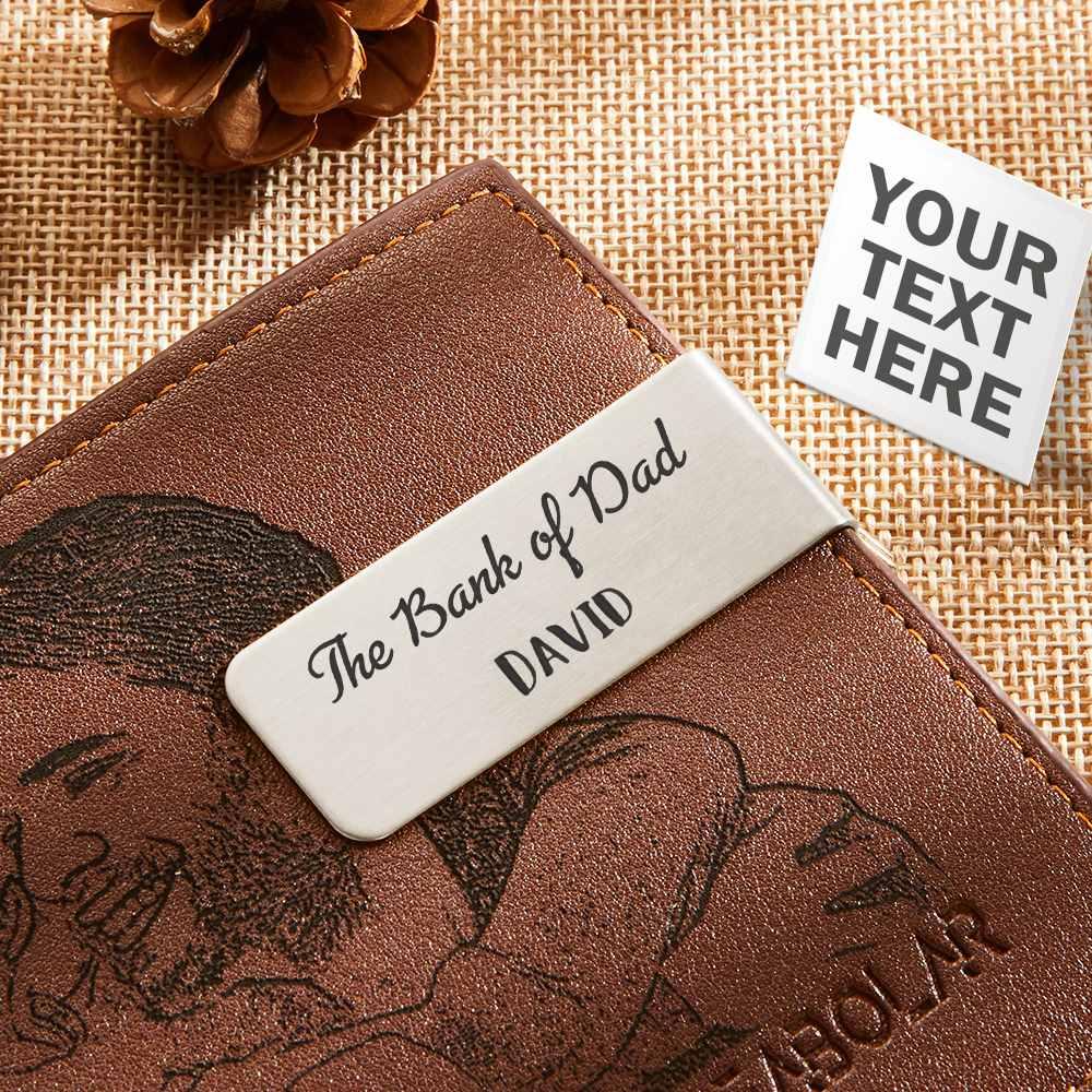 Custom Money Clips Printed Money Clip Father's Day Gifts - "The Bank of Dad"