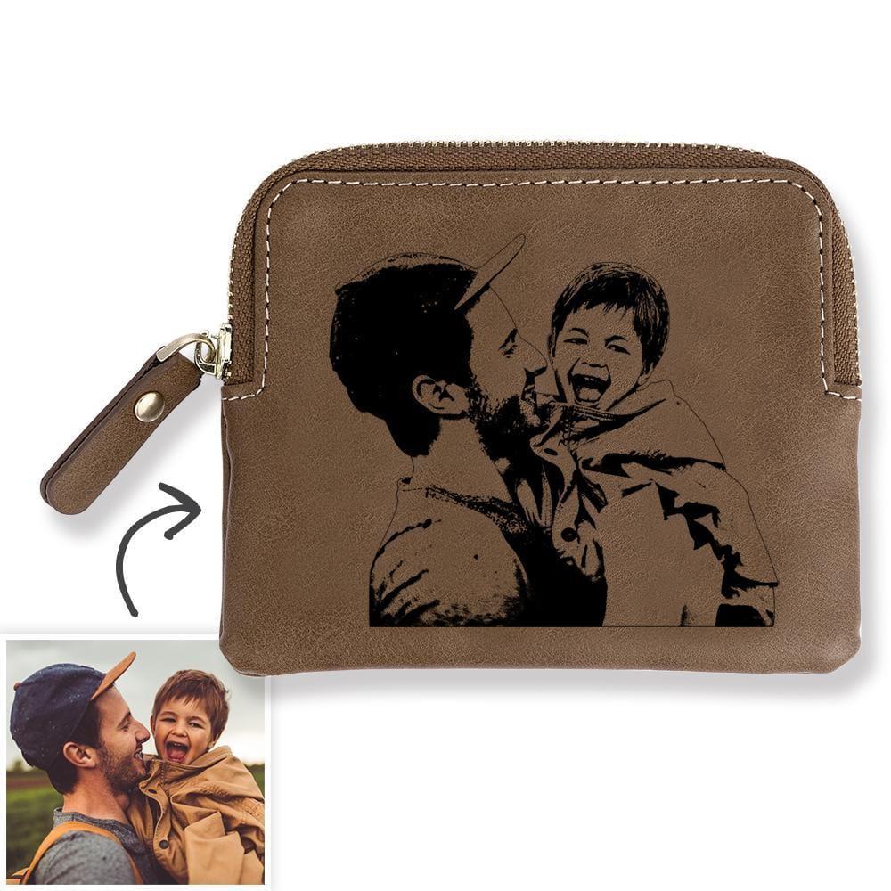 Father's Day Gift Coin Purse with Photo Double-sided Printing