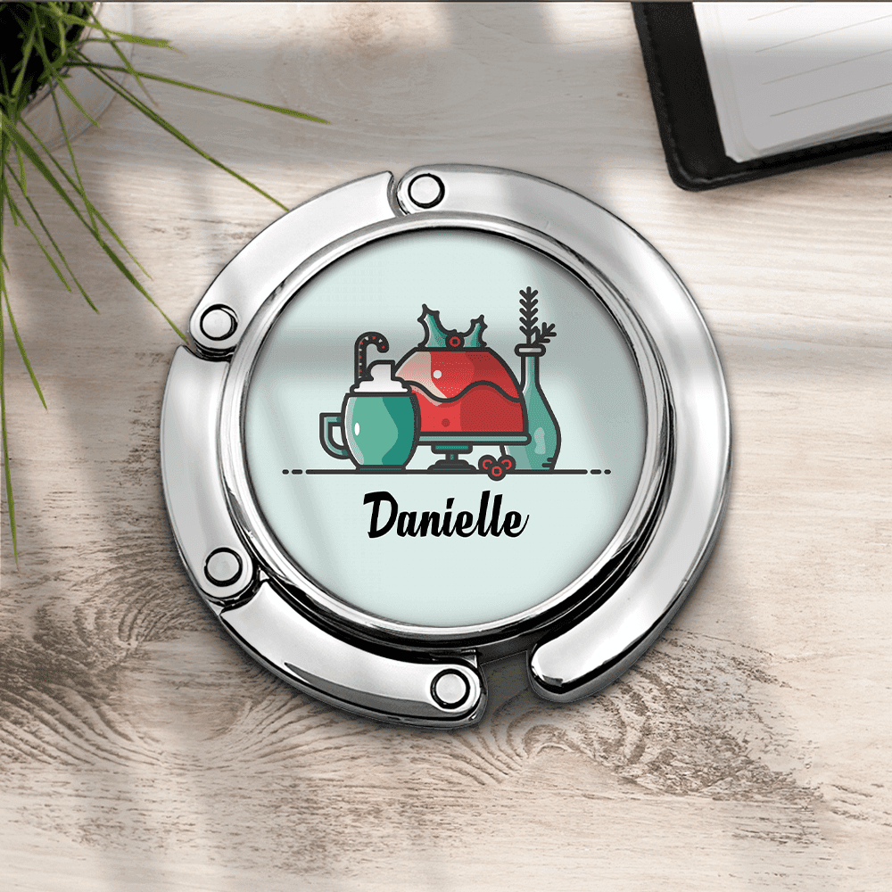 Personalized Purse Hook for Table With Name Custom Bag Hook Gift For Her