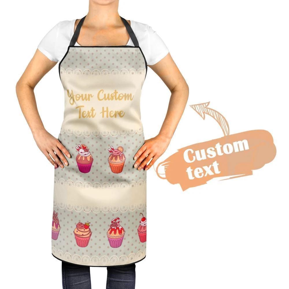 Custom Engraved Apron Kitchen Gift - Cupcake