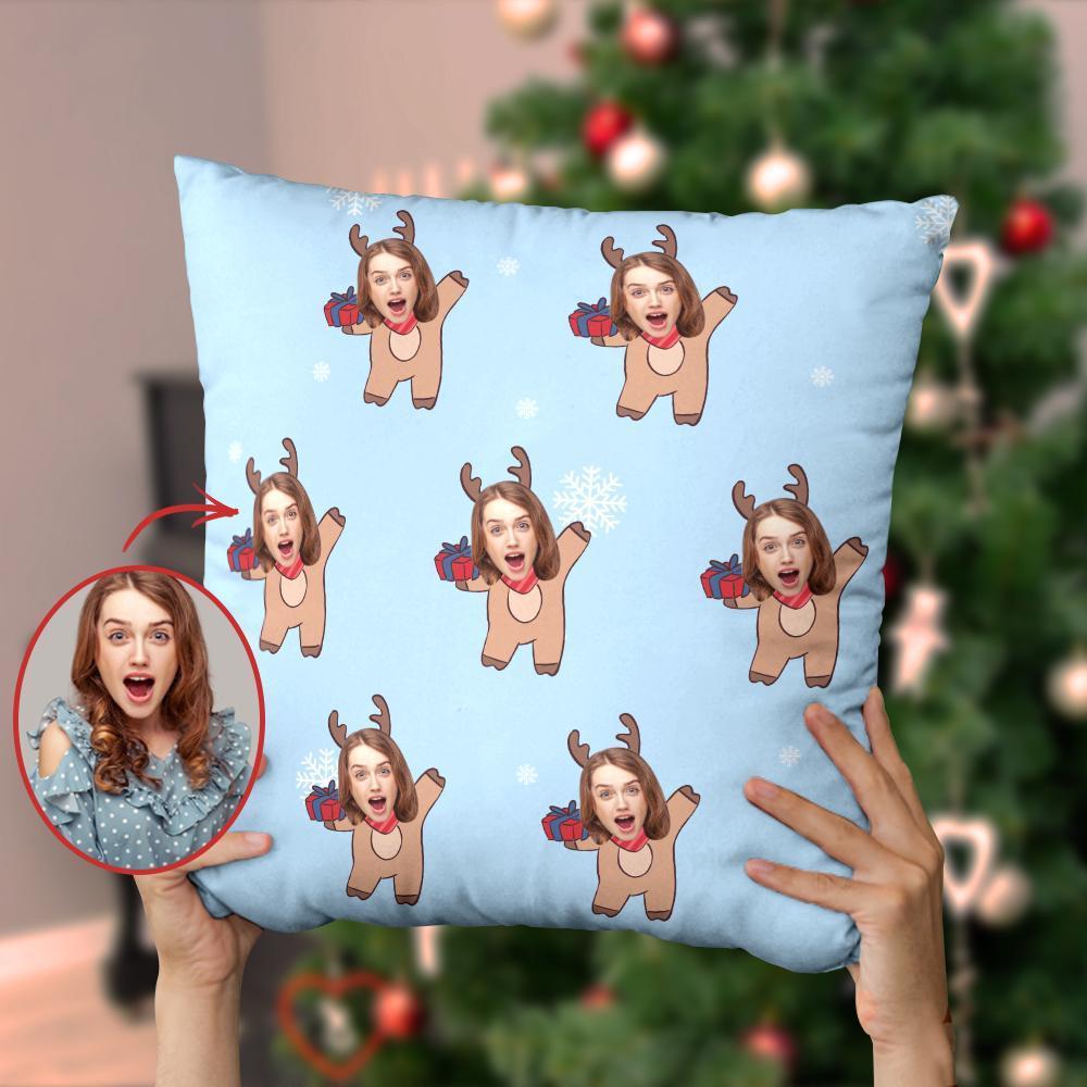 Christmas Gifts Custom Christmas Pillow Christmas Elk and Snowflake