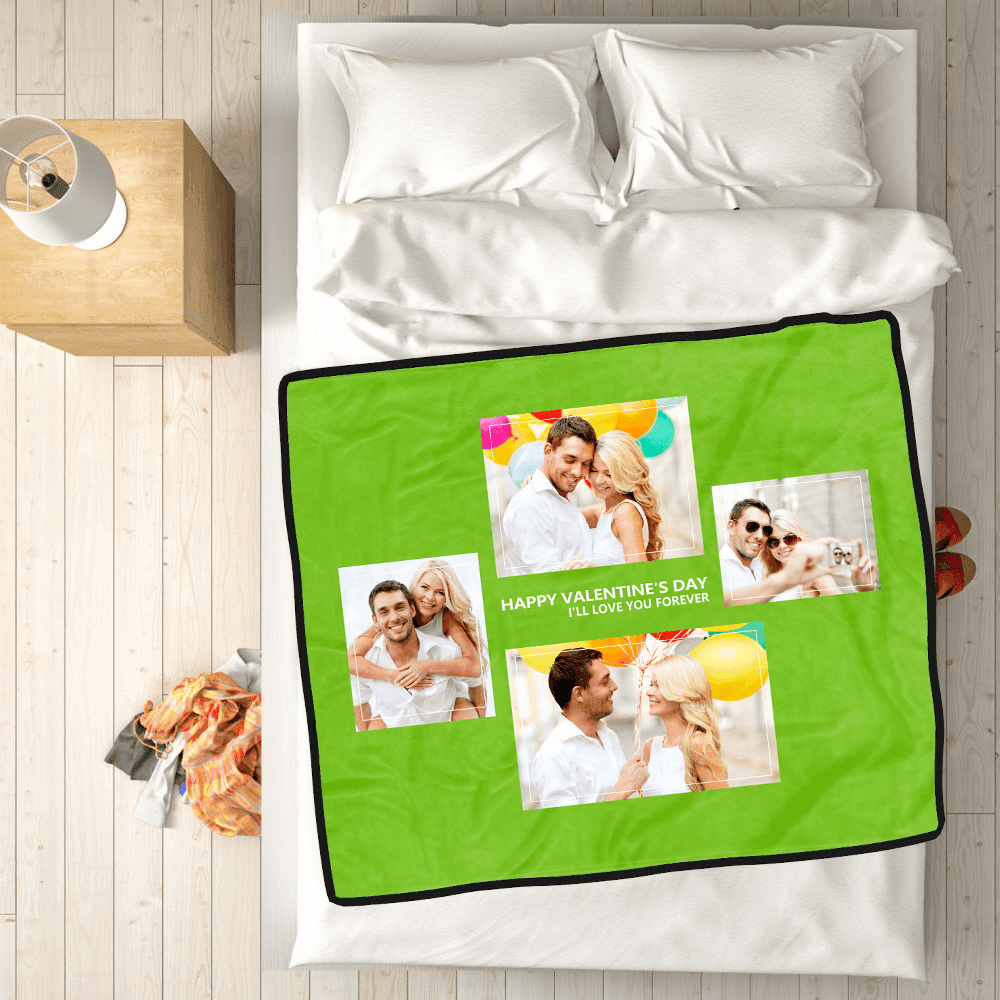 Personalized Photo Blankets with 4 Photos