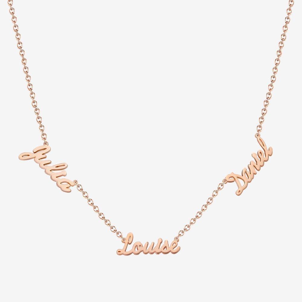 Mother's Birthday Gift Personalized Three Name Necklace