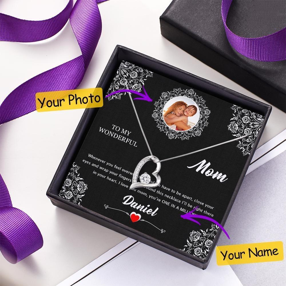 Necklace Gifts With Photo Message Card Commemoration Gifts for Mom