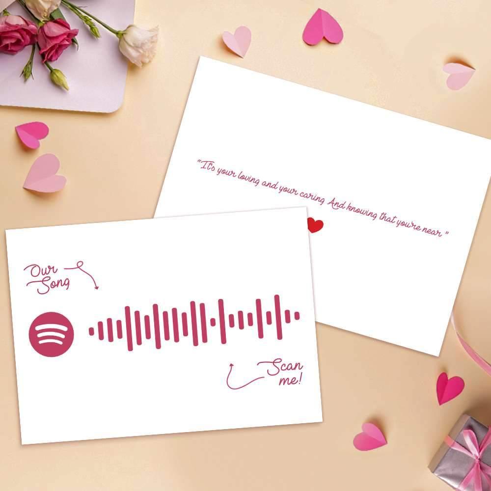 Custom Greeting Card Spotify Cards Gifts For Music Lovers