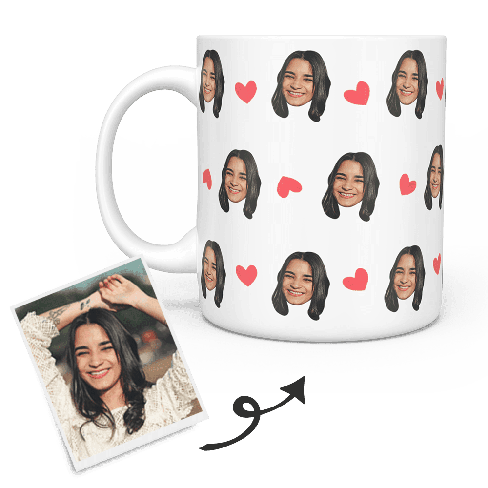 Anniversary Gift Custom Coffeee Mug with Face Gift For Her