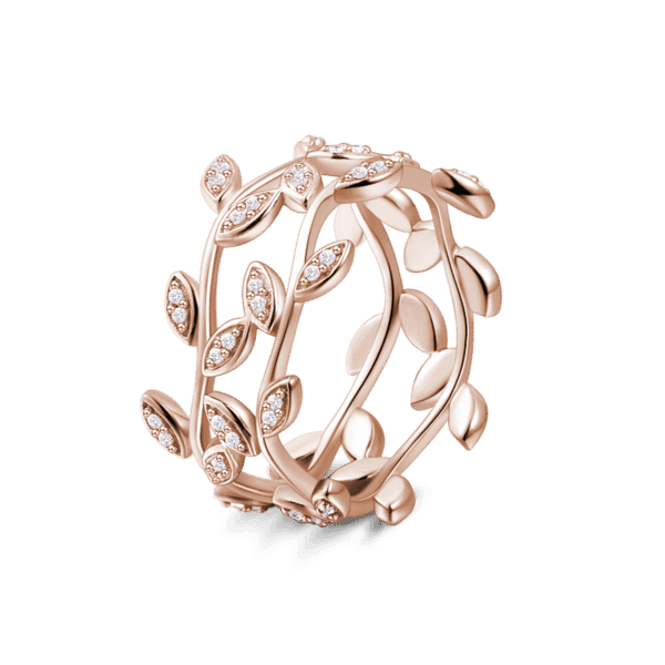Vine Rose Gold Ring For Women Girls