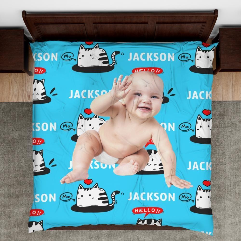 Personalized Quilt Cover Sets Custom Sheet - Kitten