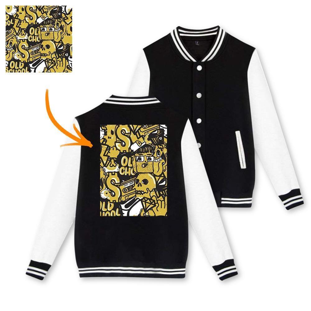 Custom Photo Baseball Jacket Sportswear Gray Black Pink Creative Gifts Street Uniform