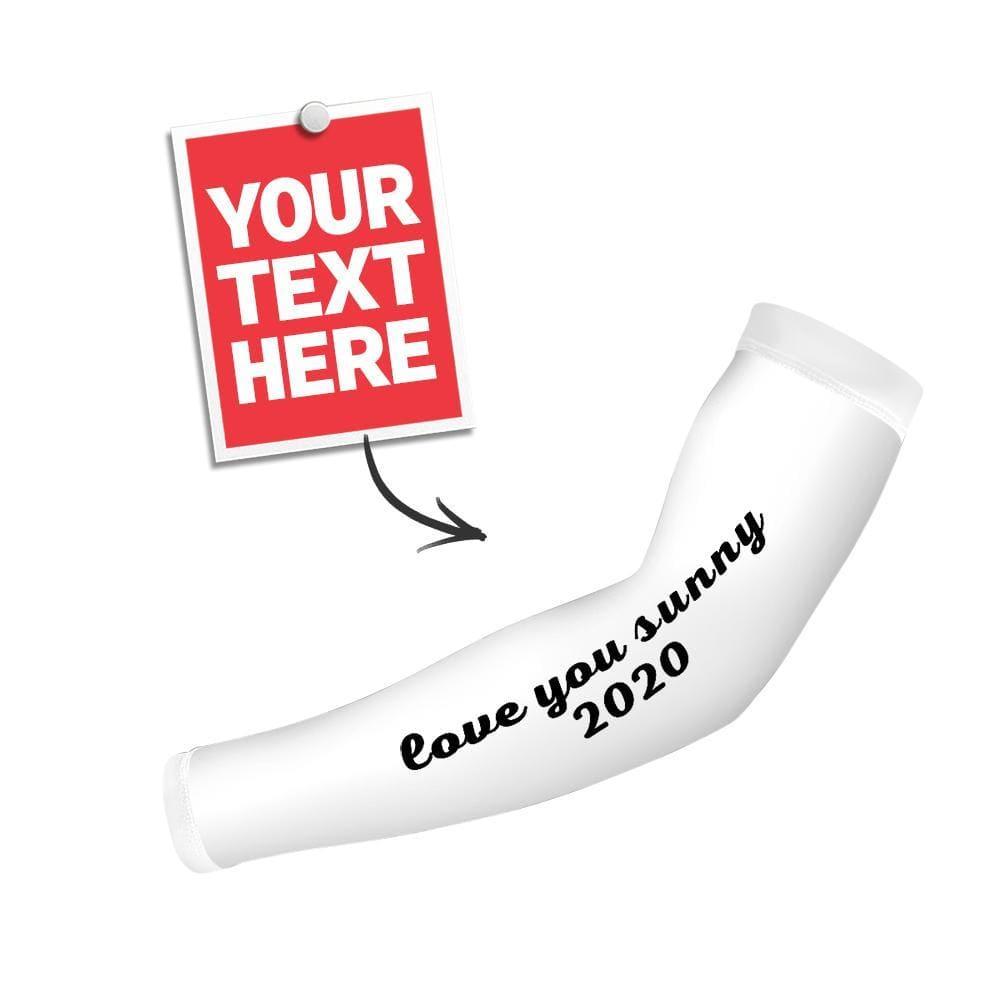 Printed Arm Sun Sleeves Personalized Arm Sleeves Custom Arm Covers Compression Sleeves Arm Protectors White