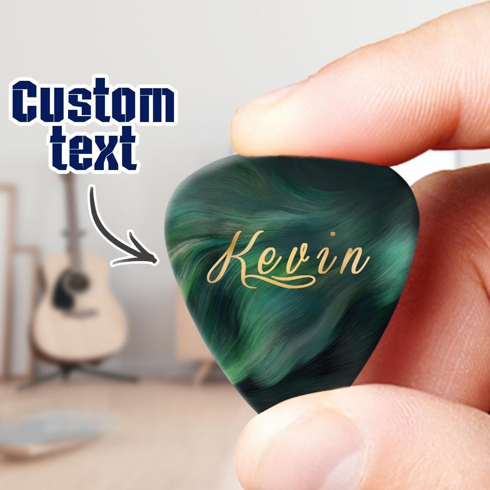 Green Gift Custom Guitar Pick Gift For Boyfriend - 6pcs