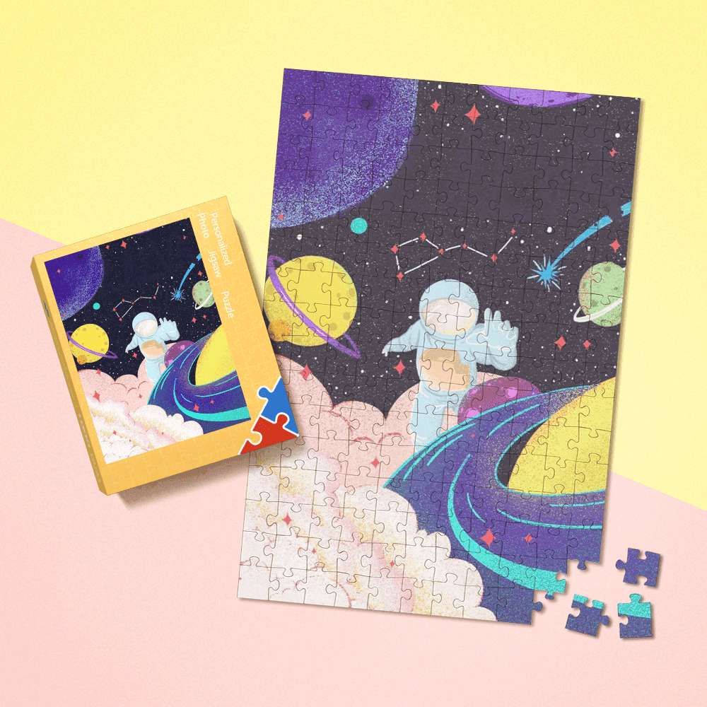 Trippy Puzzle Custom Funny Puzzle Astronaut Puzzle Funny Gifts For Him