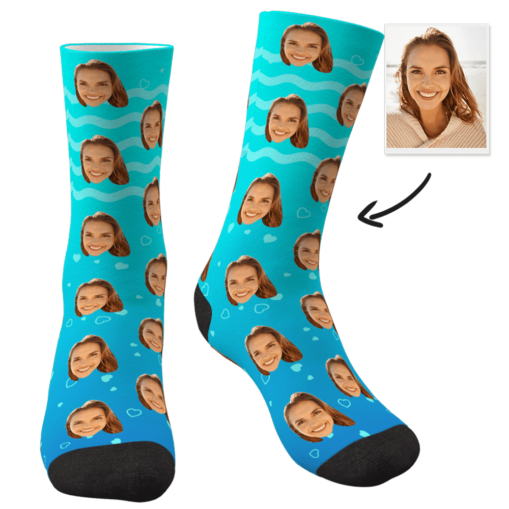Summer Gift For Girlfriend Custom Photo Socks Christmas Gift
