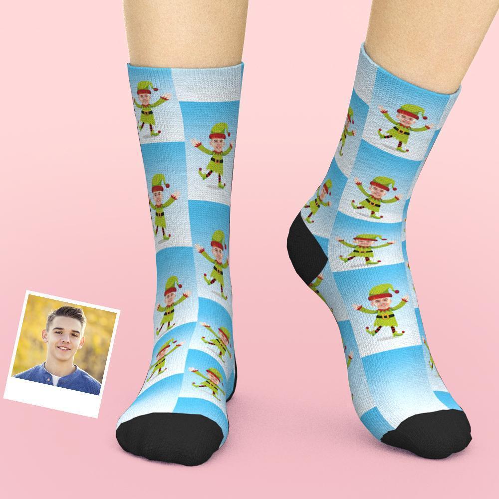 Christmas Gifts Custom Face Socks Christmas Elf Socks Personalized Gifts